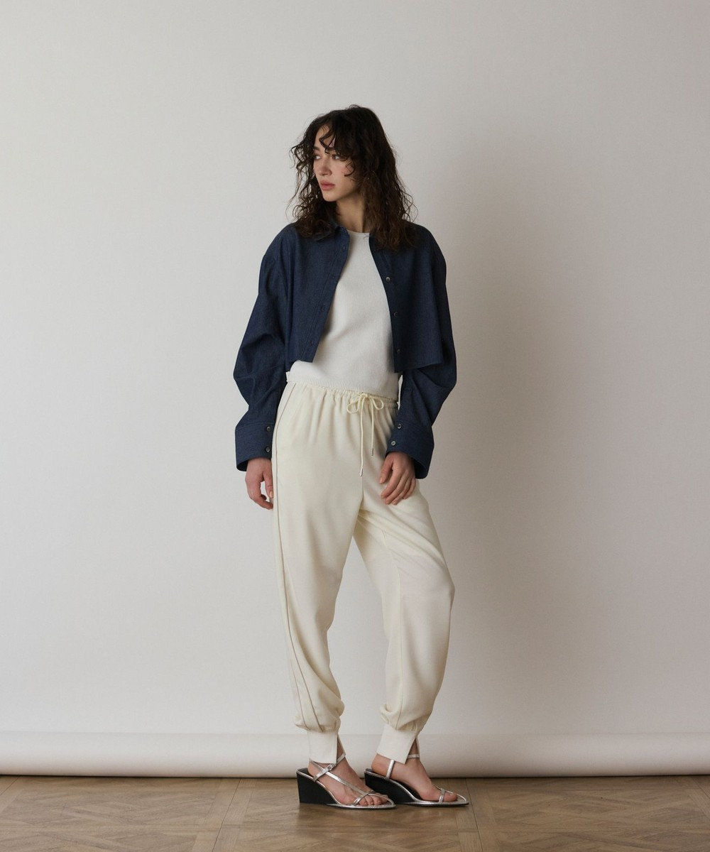 GRACE CONTINENTAL タックスリーブデニムシャツ