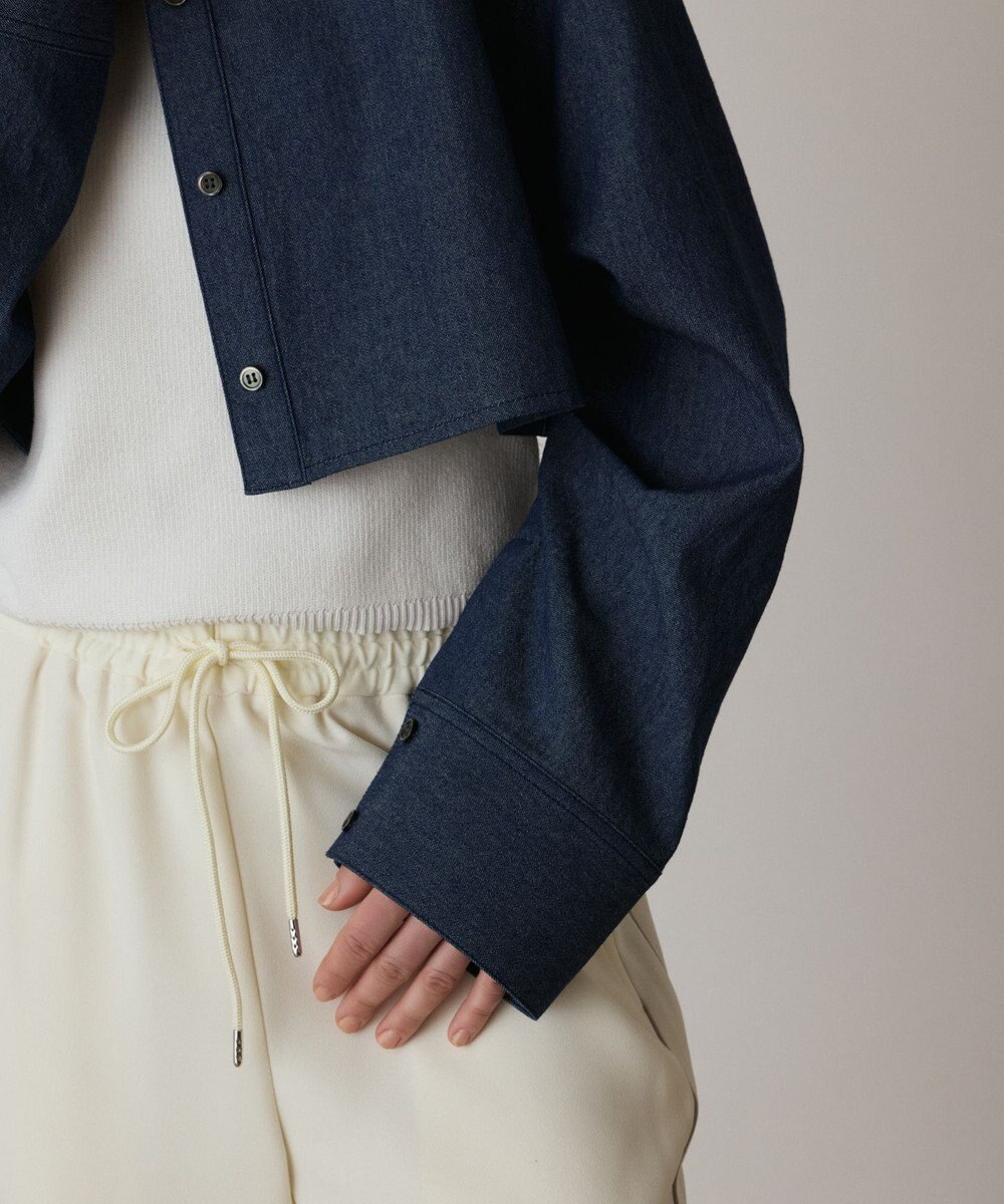 GRACE CONTINENTAL タックスリーブデニムシャツ 