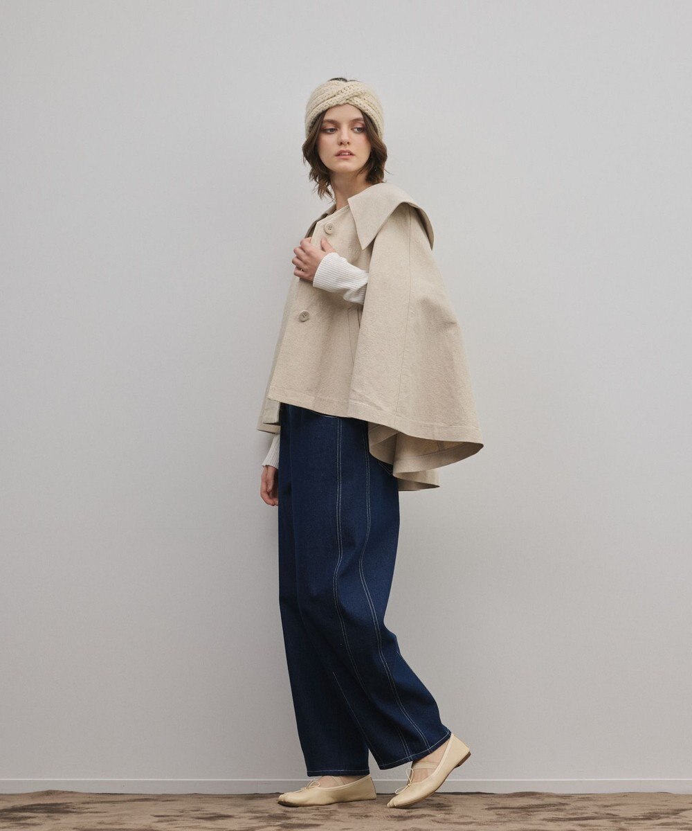 GRACE CONTINENTAL リネンオックスケープジャケット 