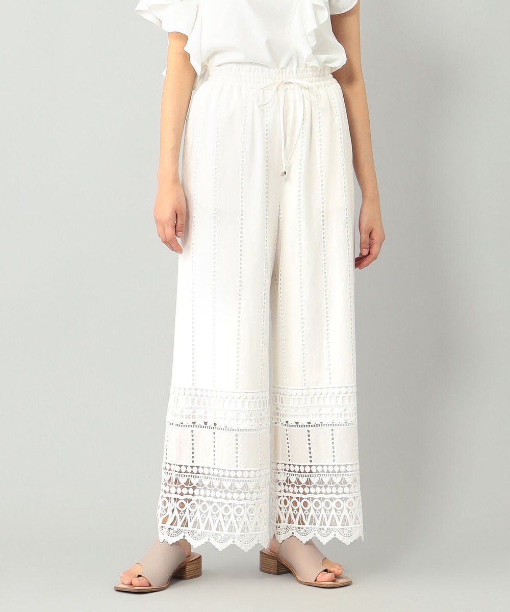 キカ刺繍ワイドパンツ Grace Continental Grace Continental グレースコンチネンタル 通販