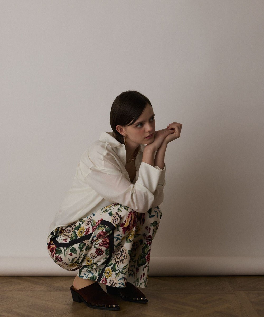 GRACE CONTINENTAL アンティークフラワープリントパンツ