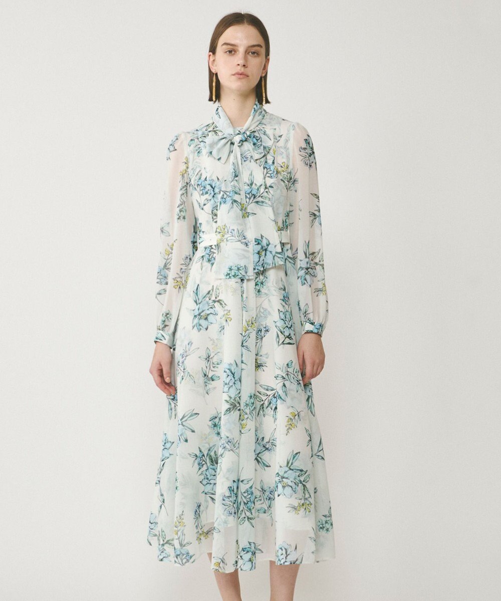 GRACE CONTINENTAL フラワーレイヤーワンピース