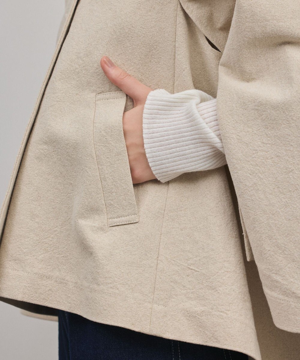 GRACE CONTINENTAL リネンオックスケープジャケット 