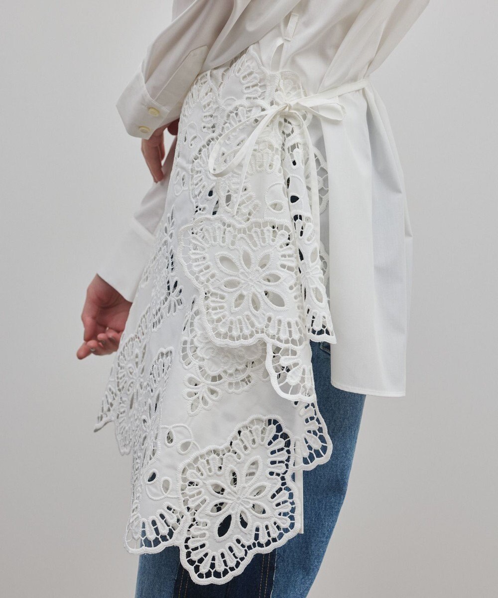 GRACE CONTINENTAL カット刺繍イレギュラーシャツ 