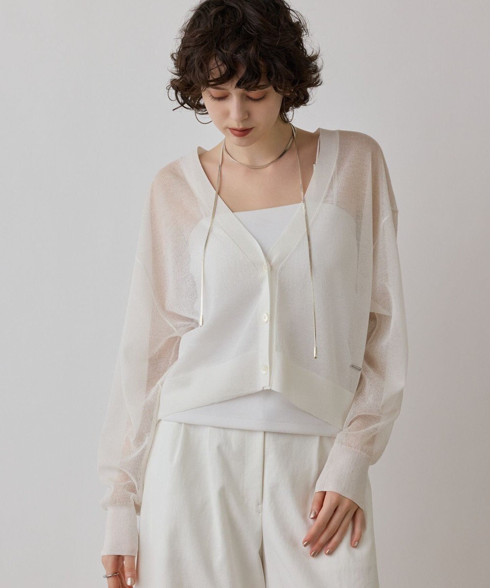 GRACE CONTINENTAL シアージョーゼットカーディガン 