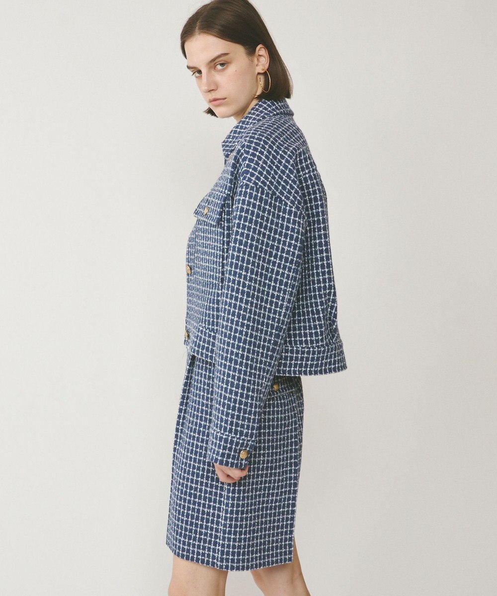 GRACE CONTINENTAL チェックツイードブルゾン 