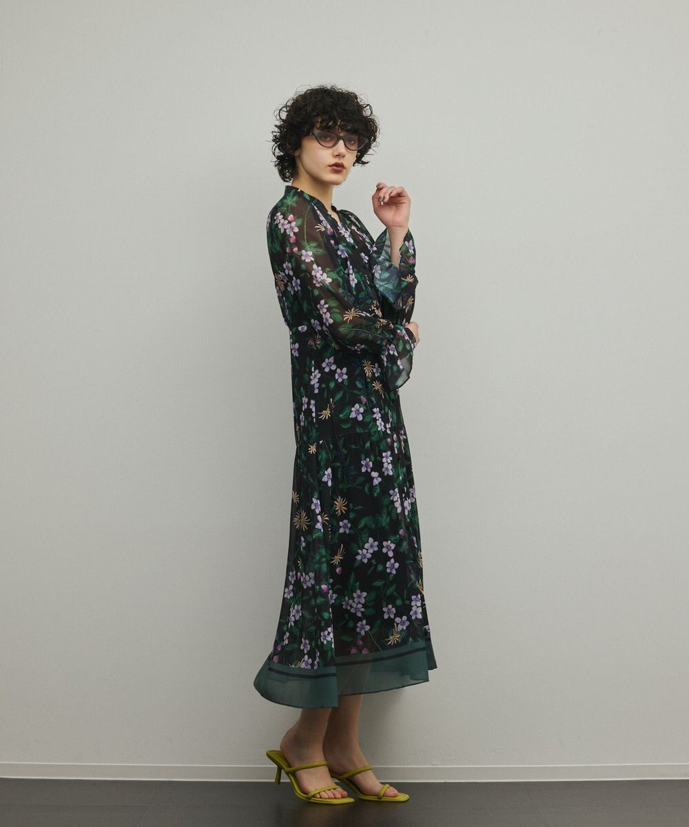 GRACE CONTINENTAL ドロストティアードフレアワンピース 