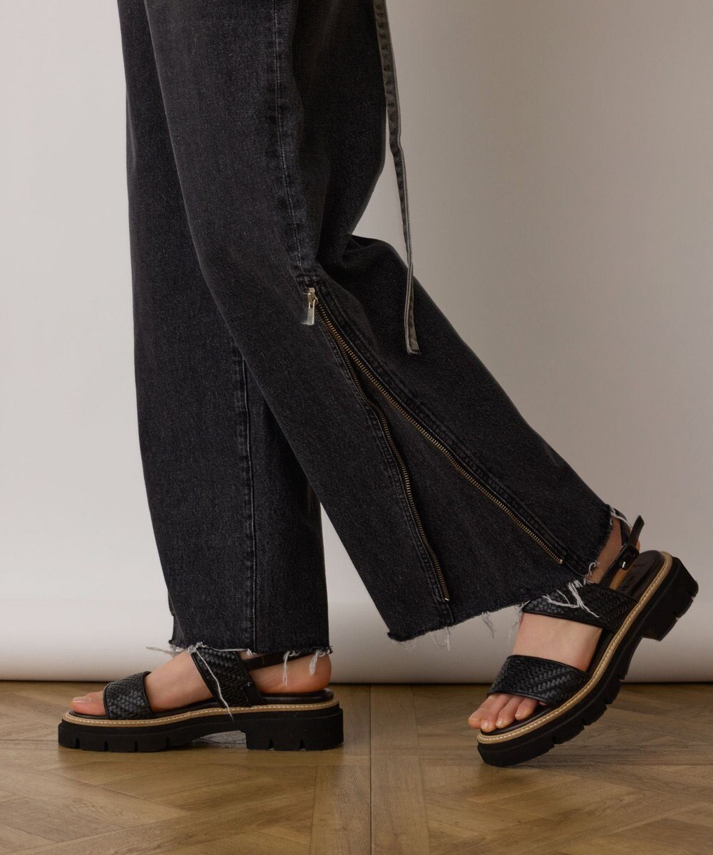 GRACE CONTINENTAL サス付zipデニムパンツ 