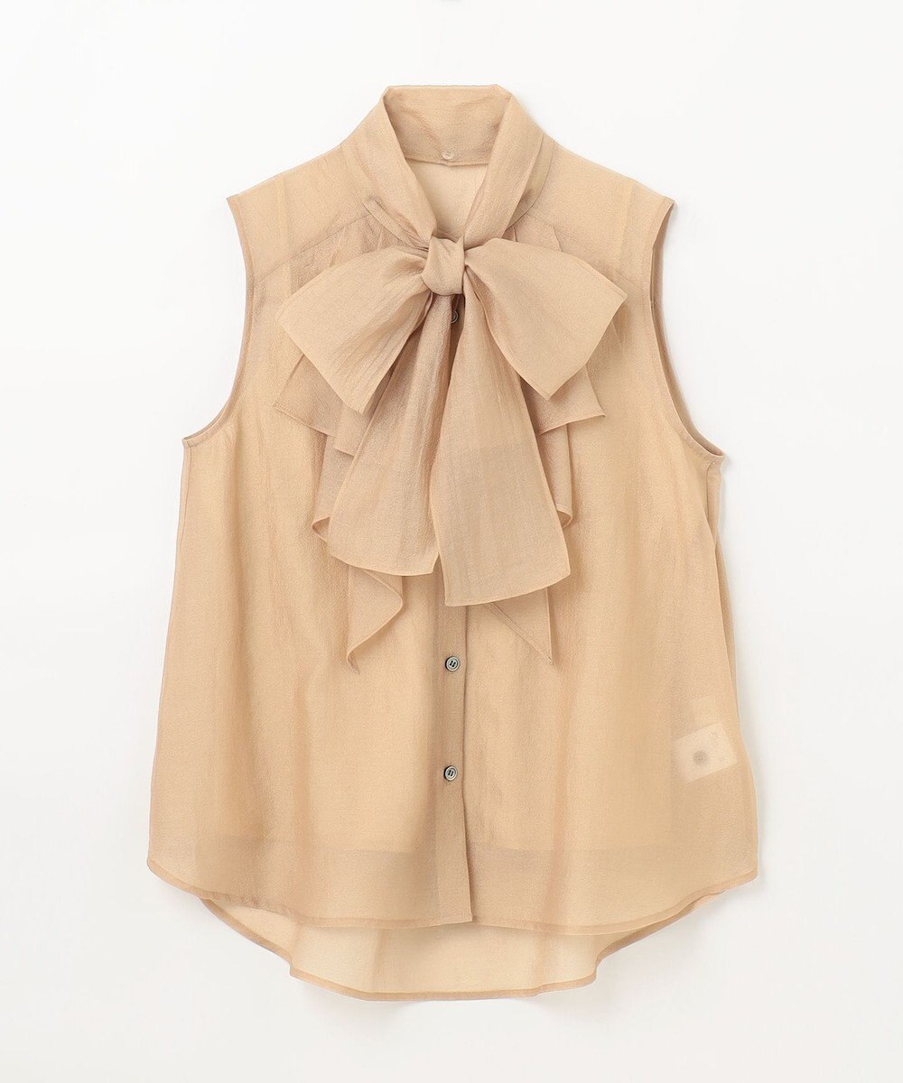 GRACE CONTINENTAL シアーボウタイノースリーブ 