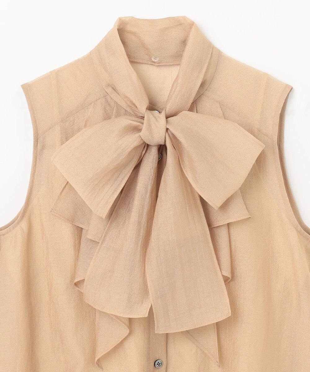 GRACE CONTINENTAL シアーボウタイノースリーブ 