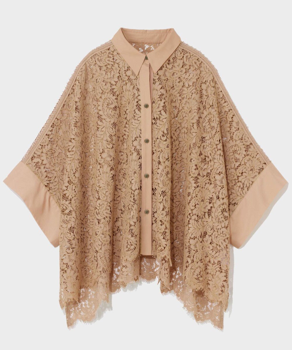 GRACE CONTINENTAL レースポンチョシャツ 