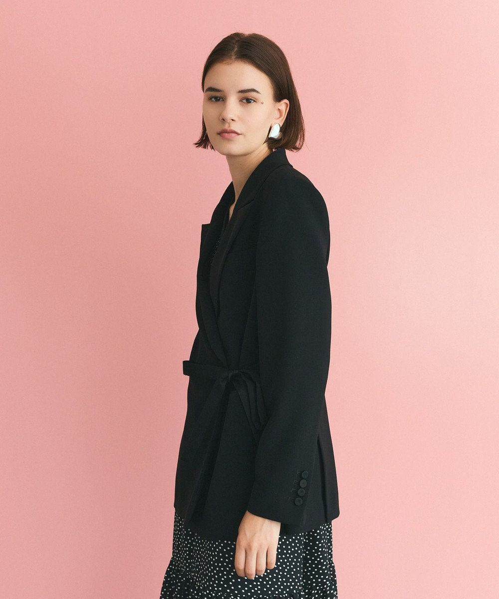 GRACE CONTINENTAL サテンボウ付テーラードジャケット 