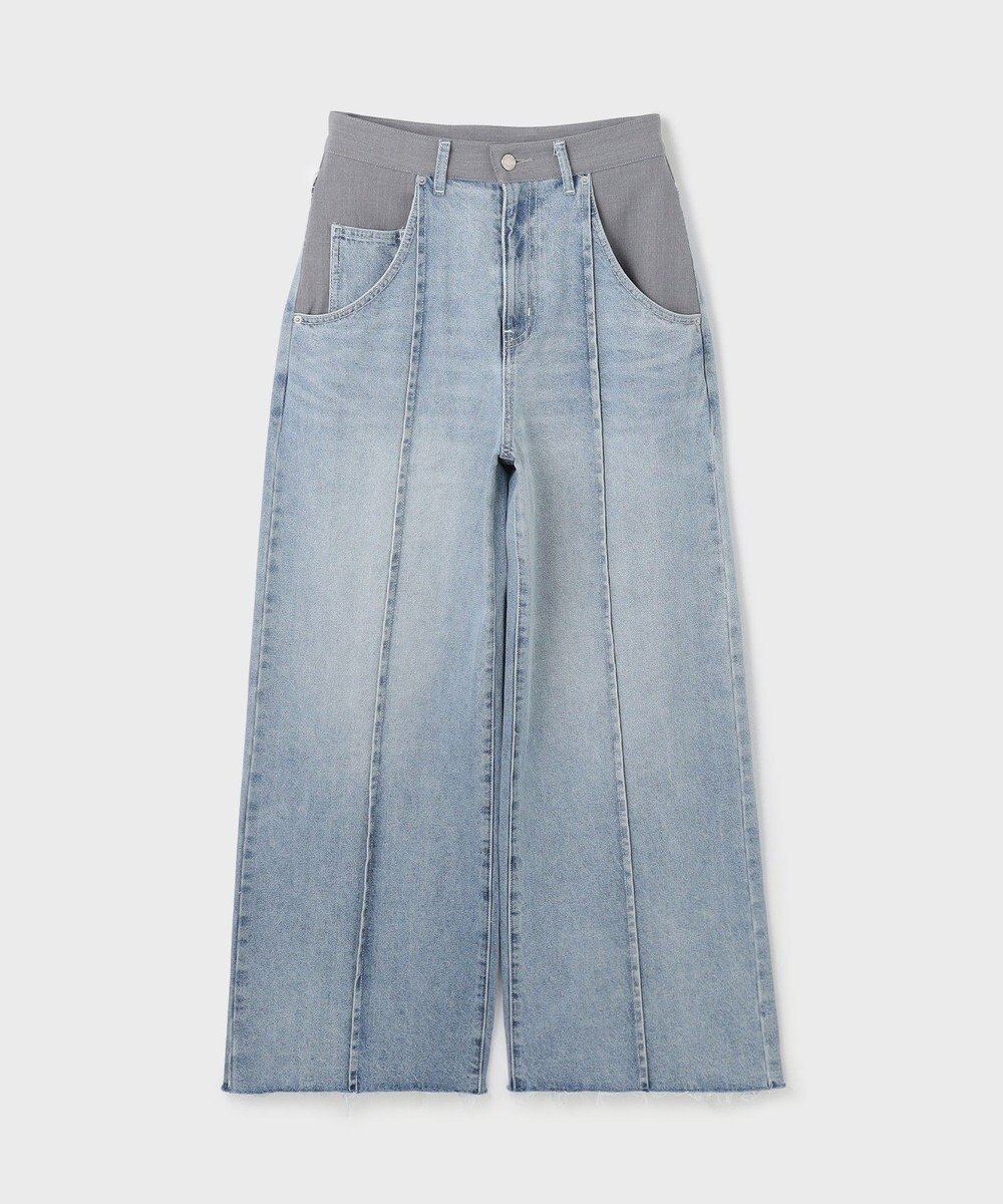 GRACE CONTINENTAL コンビデニムワイドパンツ 