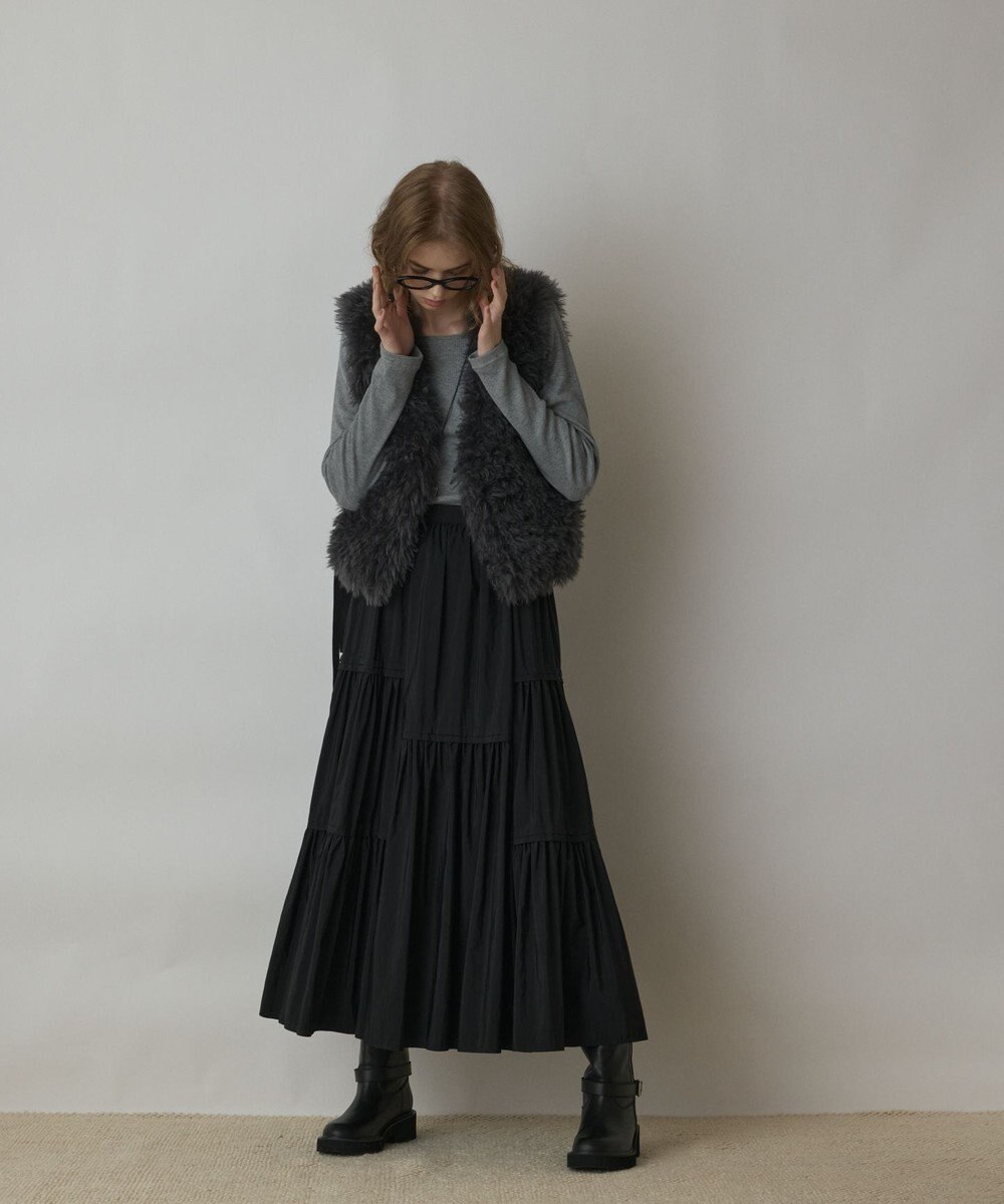 GRACE CONTINENTAL ティアードロングスカート 