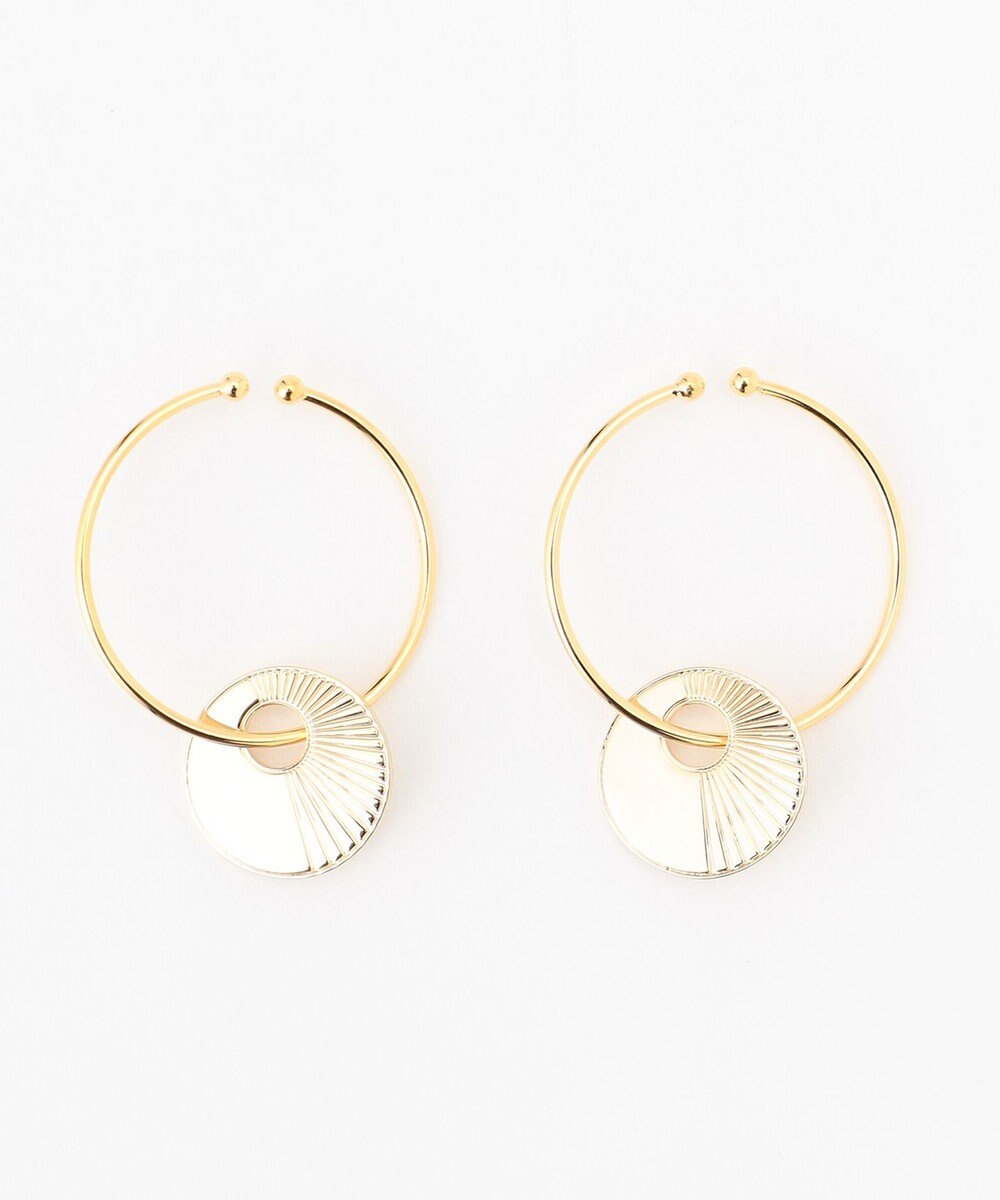 GRACE CONTINENTAL ラインコインフープイヤーカフ 