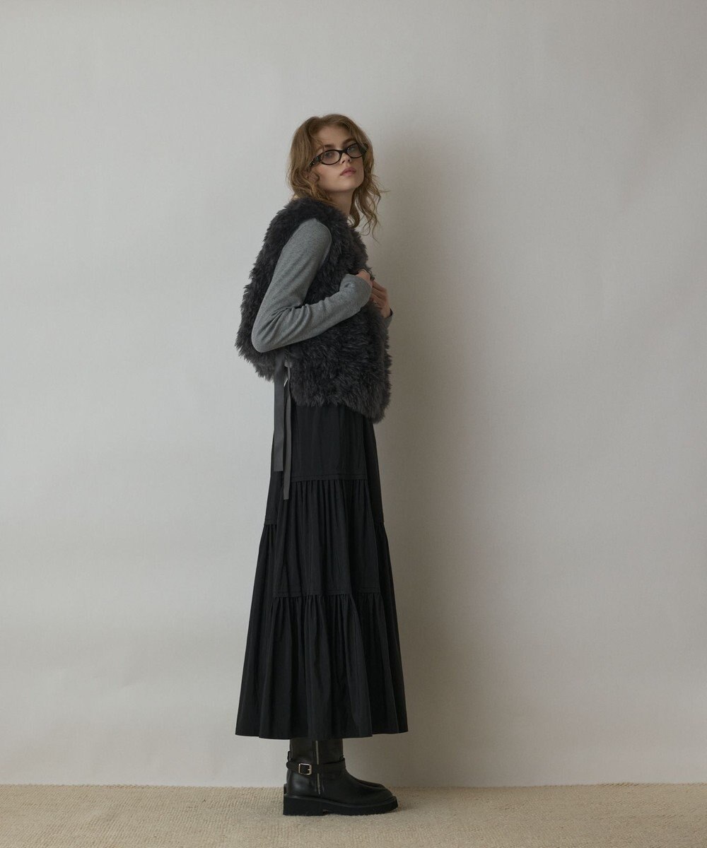 GRACE CONTINENTAL ティアードロングスカート 