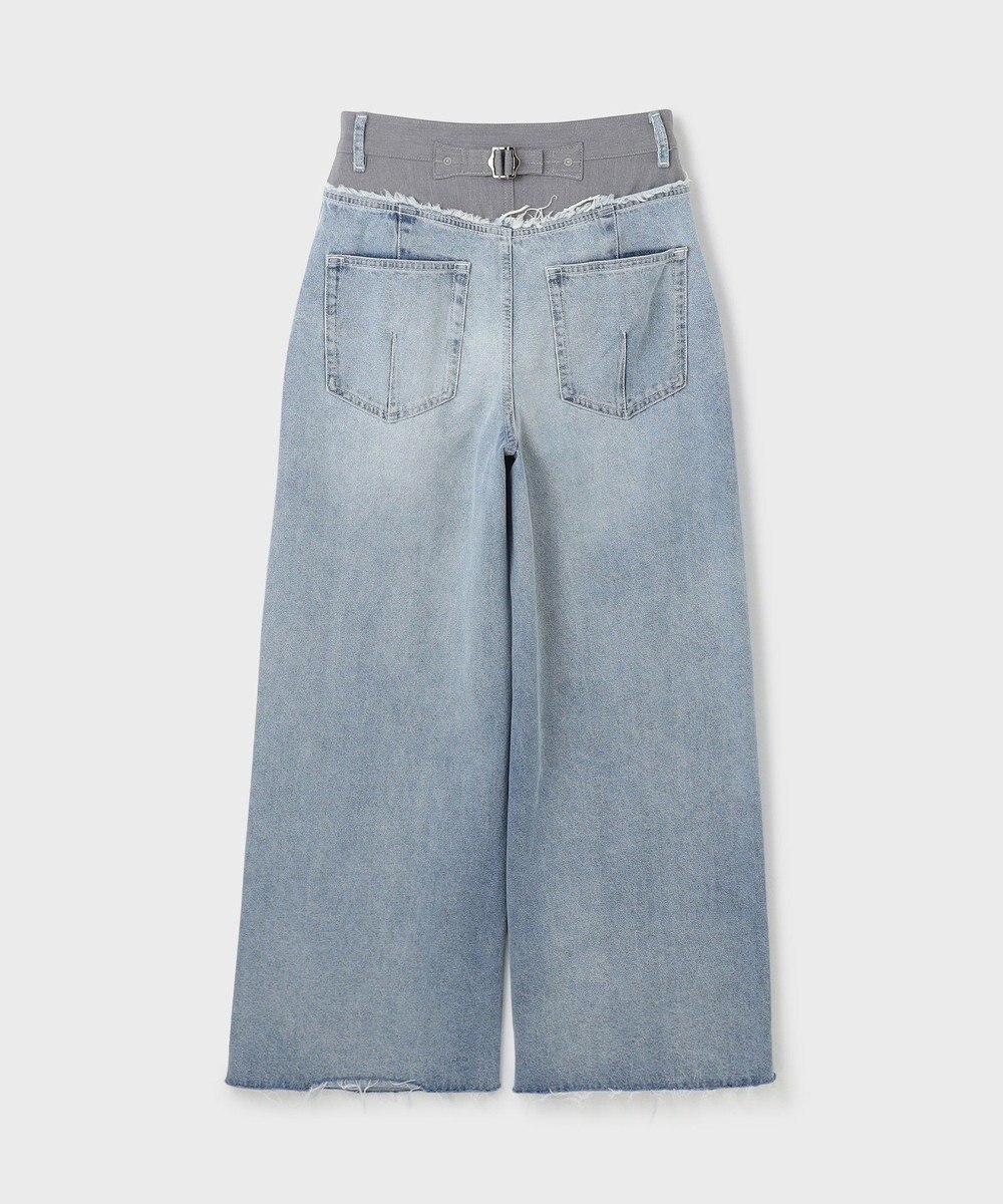 GRACE CONTINENTAL コンビデニムワイドパンツ 