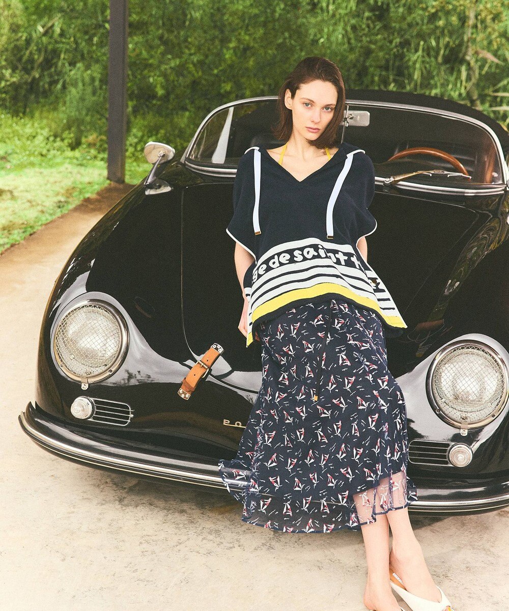 GRACE CONTINENTAL マリンembフレアスカート