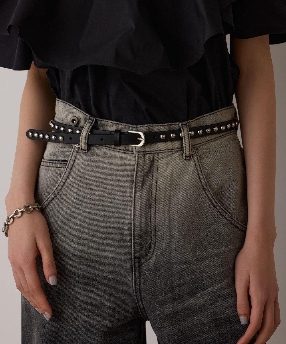 GRACE CONTINENTAL サス付zipデニムパンツ 