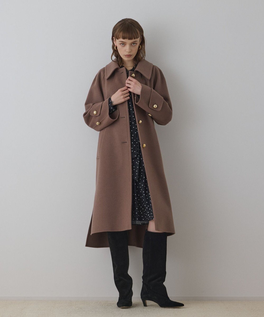 GRACE CONTINENTAL ウールカシミヤリバーコート 