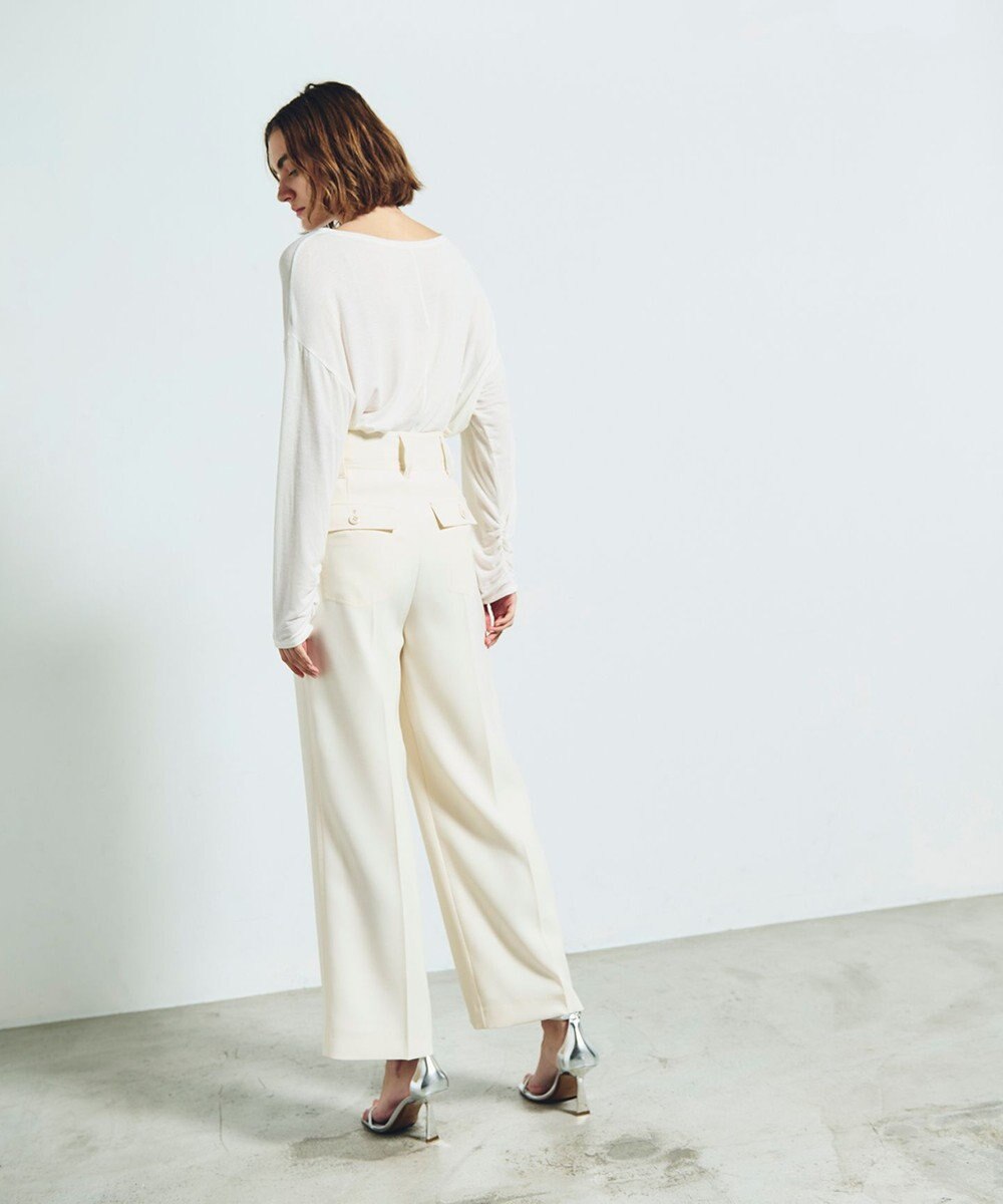 GRACE CONTINENTAL ロゴ刺繍カットトップ 