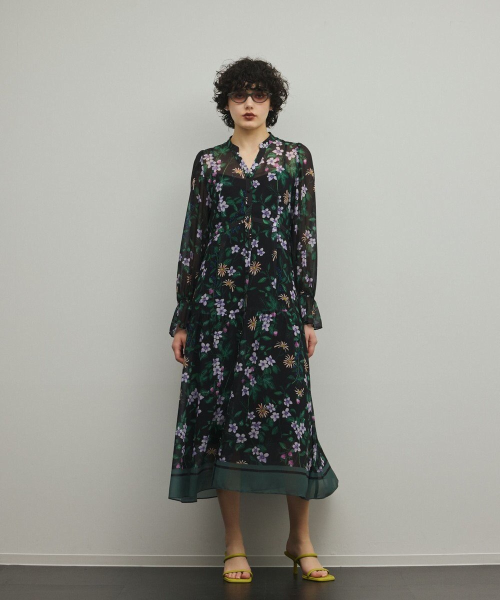 GRACE CONTINENTAL ドロストティアードフレアワンピース 