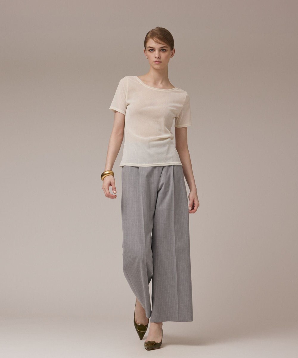 GRACE CONTINENTAL フロッキーチュールカットトップ 