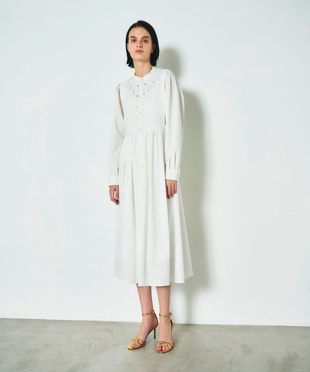 GRACE CONTINENTAL 刺繍シャツワンピース