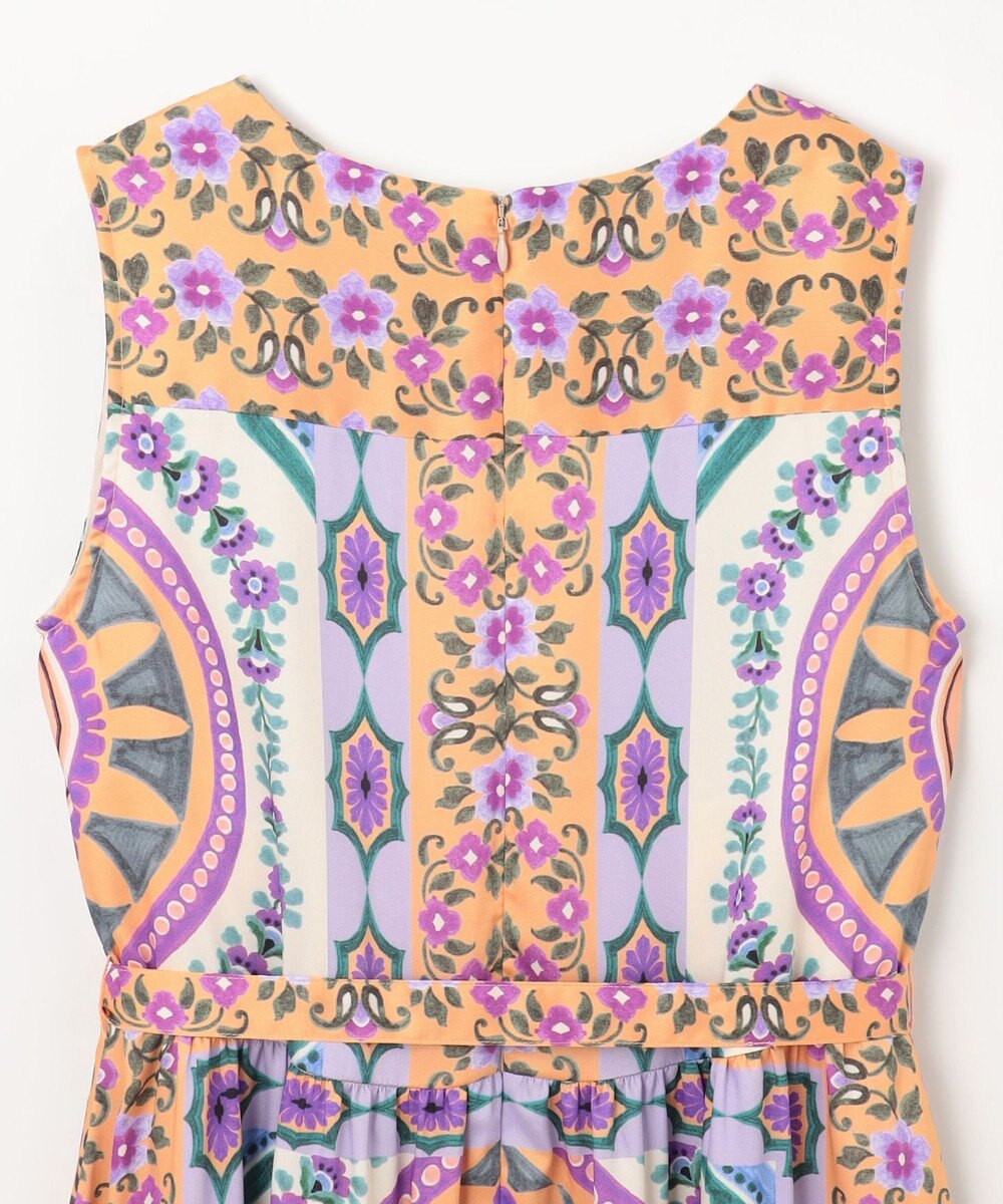 GRACE CONTINENTAL パネルプリントティアードワンピース 