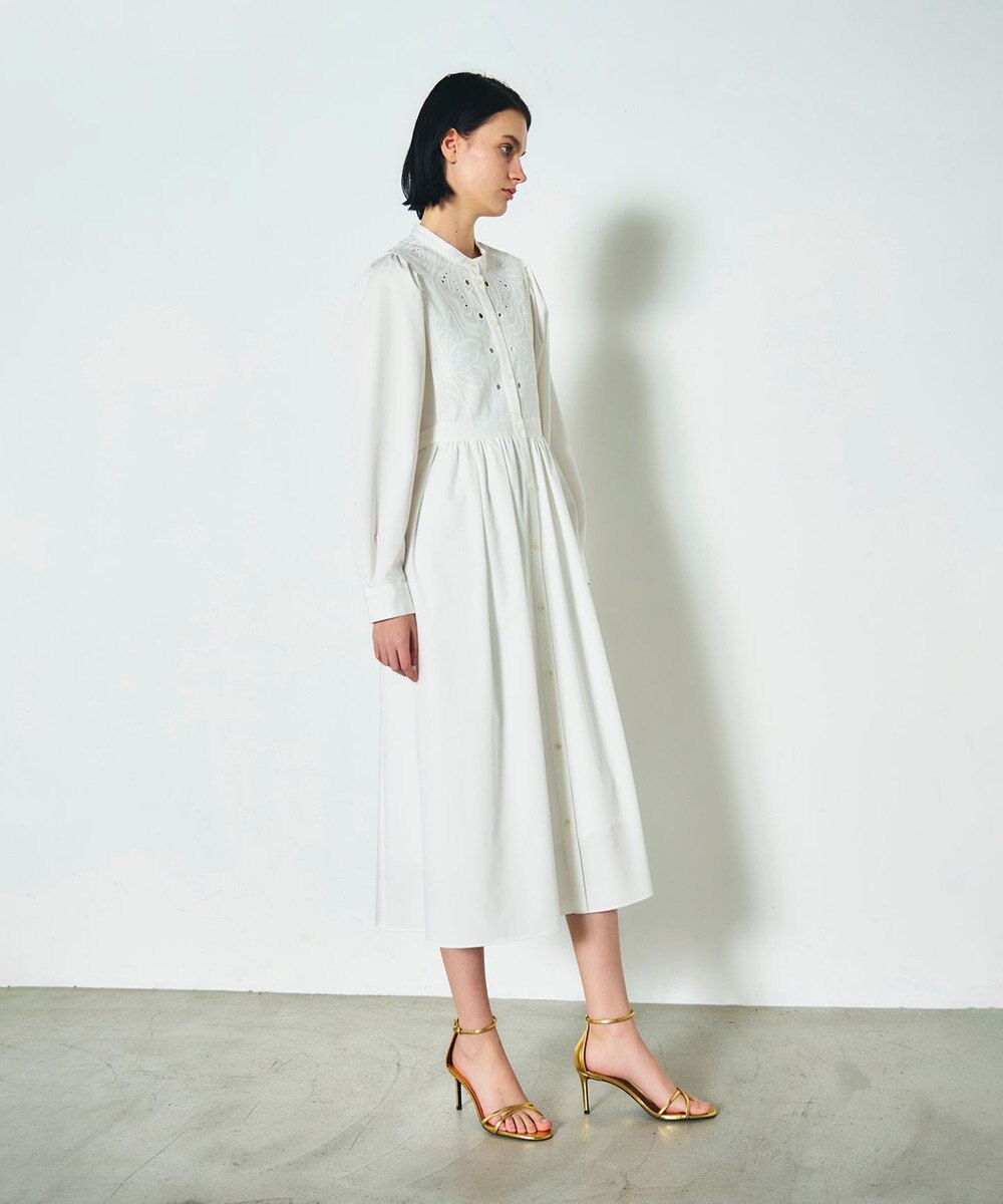 GRACE CONTINENTAL 刺繍シャツワンピース 