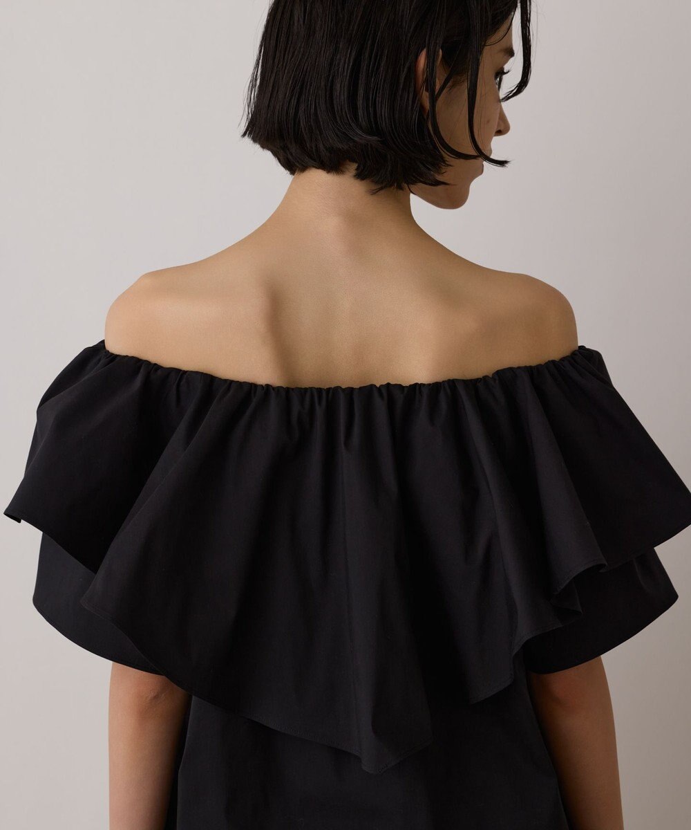 GRACE CONTINENTAL フリルオフショルトップ