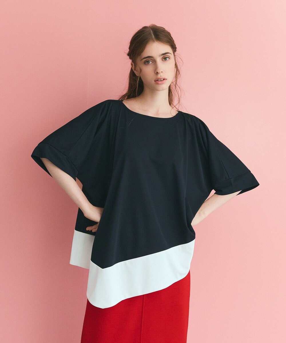 GRACE CONTINENTAL バイカラーアシメトップ 