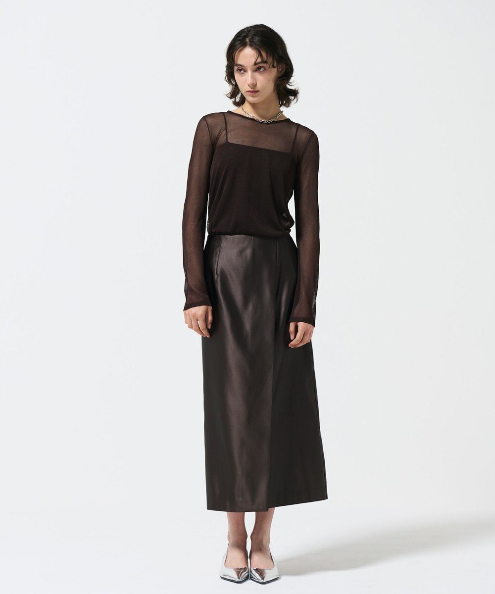 GRACE CONTINENTAL シアークルーニットトップ 