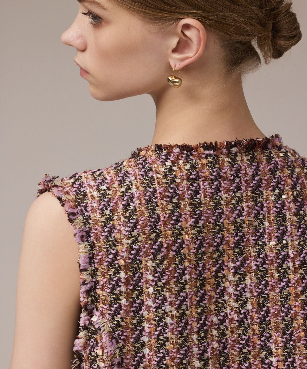 GRACE CONTINENTAL コンパクトツイードベスト 