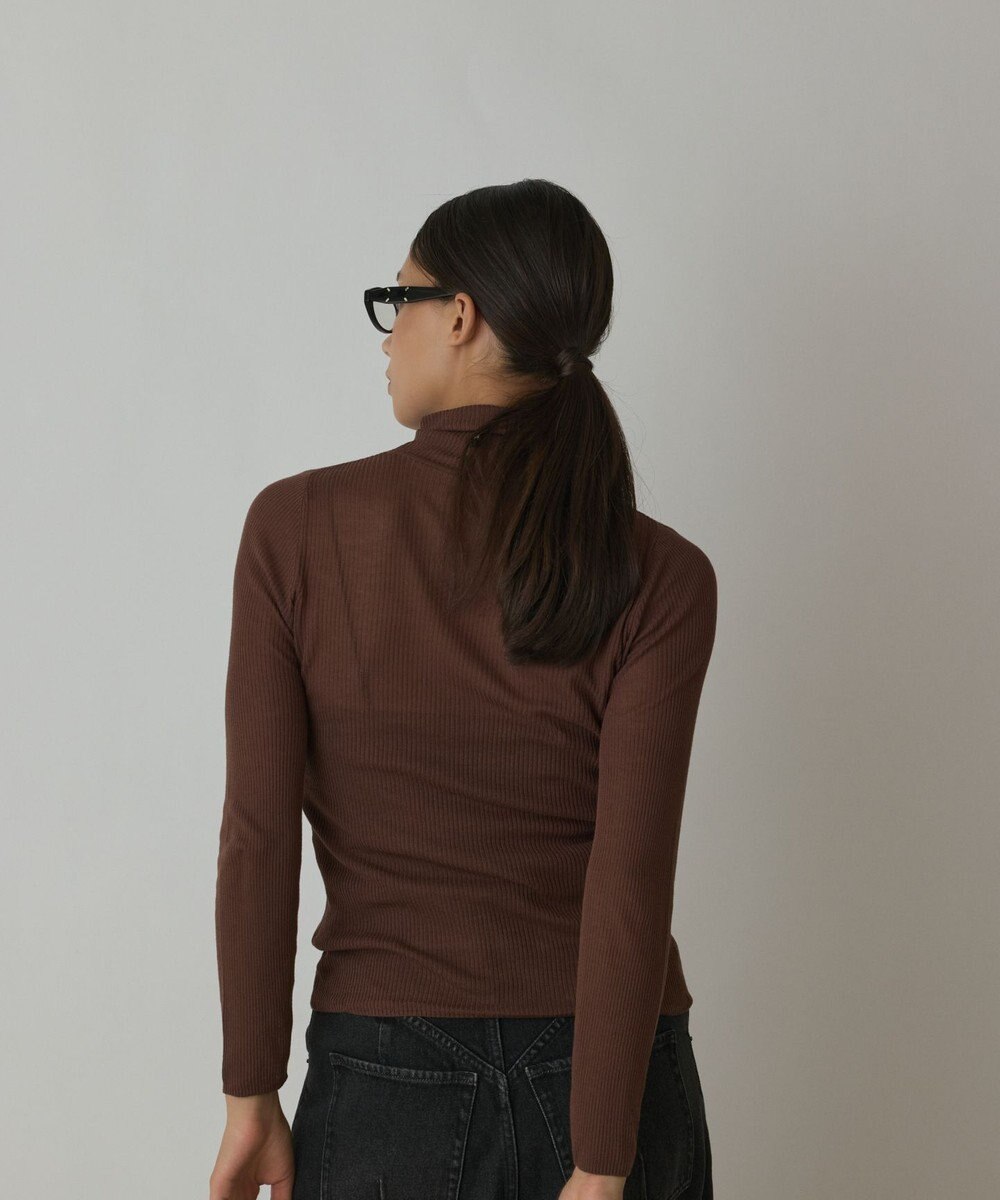 GRACE CONTINENTAL シアーリブニットトップ