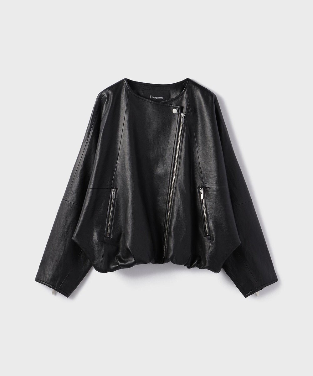 GRACE CONTINENTAL フェイクレザーライダース 