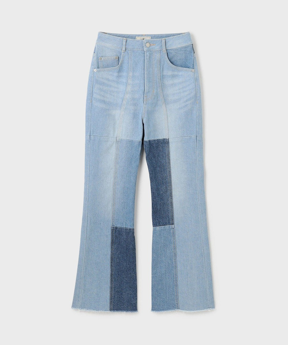 GRACE CONTINENTAL パッチワークデニムパンツ