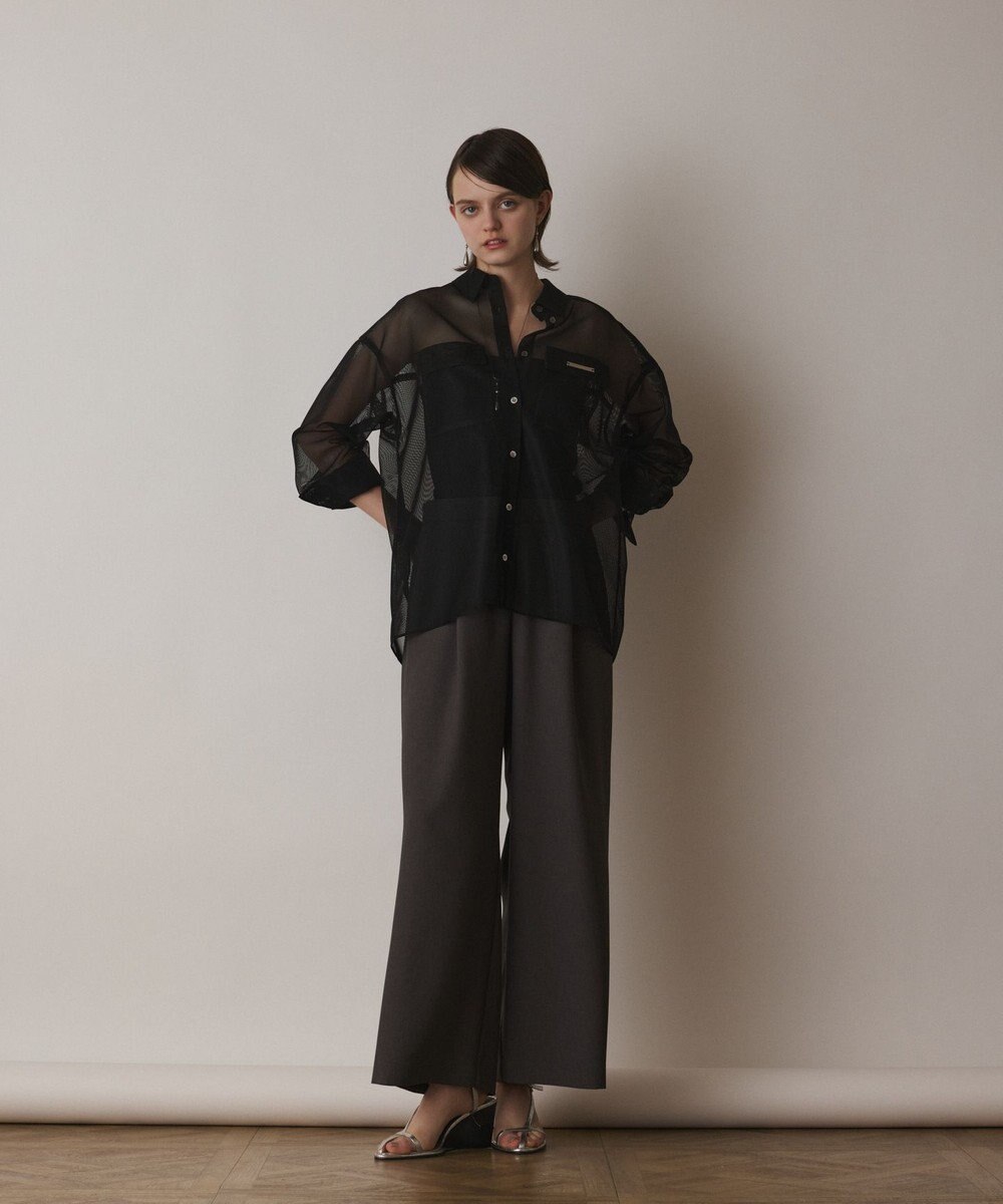 GRACE CONTINENTAL メッシュオーバーシャツ