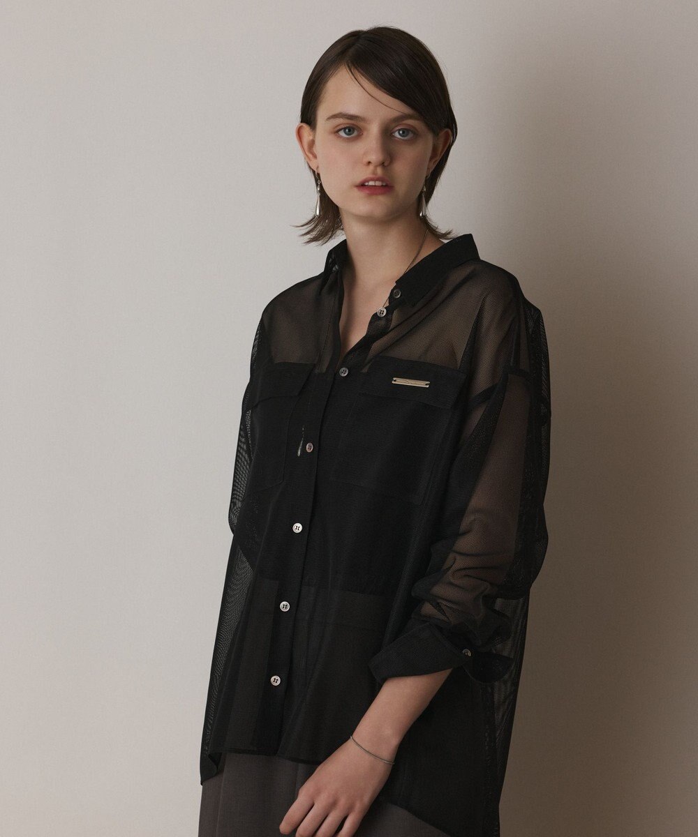 GRACE CONTINENTAL メッシュオーバーシャツ 