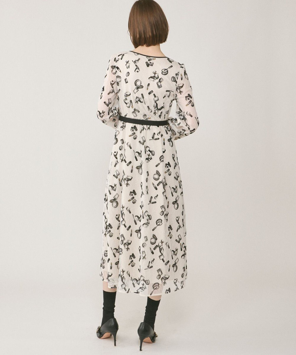 GRACE CONTINENTAL コスメフロッキープリントワンピース