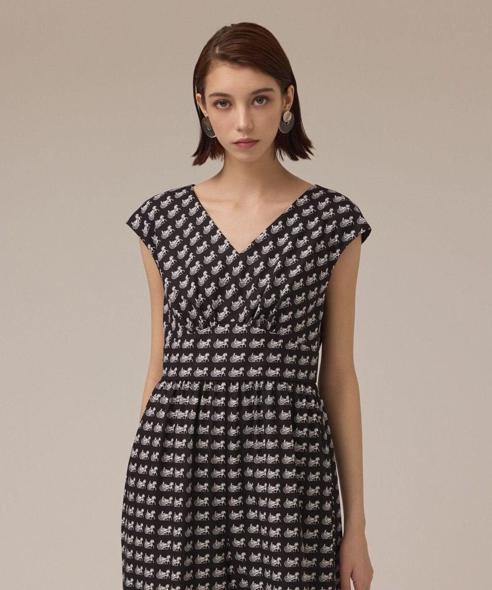 GRACE CONTINENTAL ホースプリントサロペット 