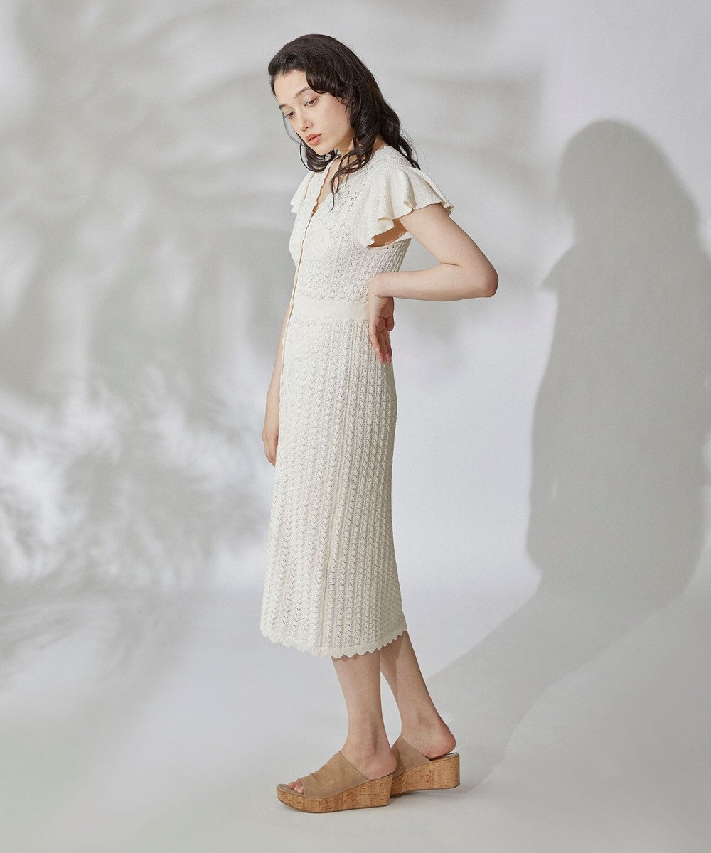 フラワーレースニットワンピース Grace Continental Grace Continental グレースコンチネンタル 通販 フラワーレースニットワンピース Grace Continental Grace Continental グレースコンチネンタル 通販