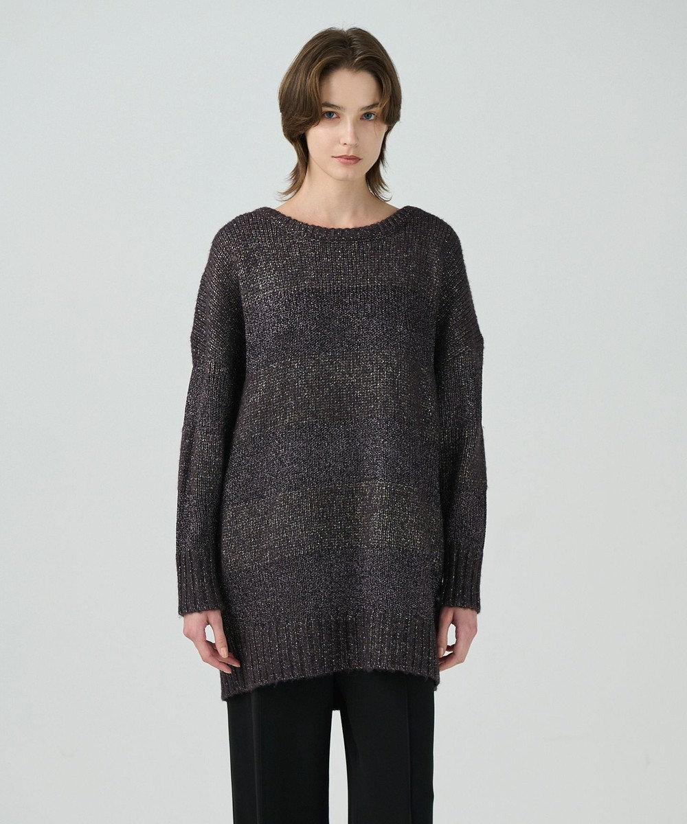 GRACE CONTINENTAL ラメボーダーニットトップ