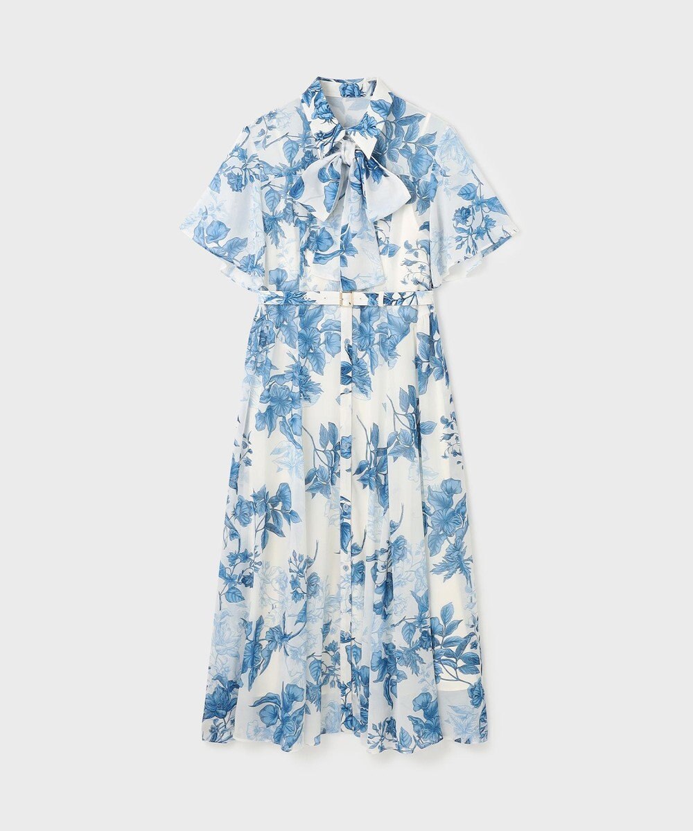 GRACE CONTINENTAL シャドーフラワープリントワンピース 