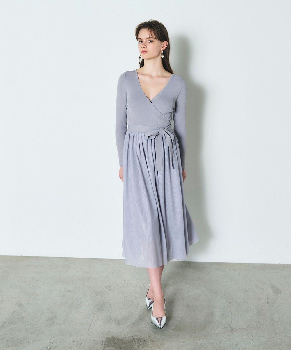 GRACE CONTINENTAL チュールコンビニットワンピース