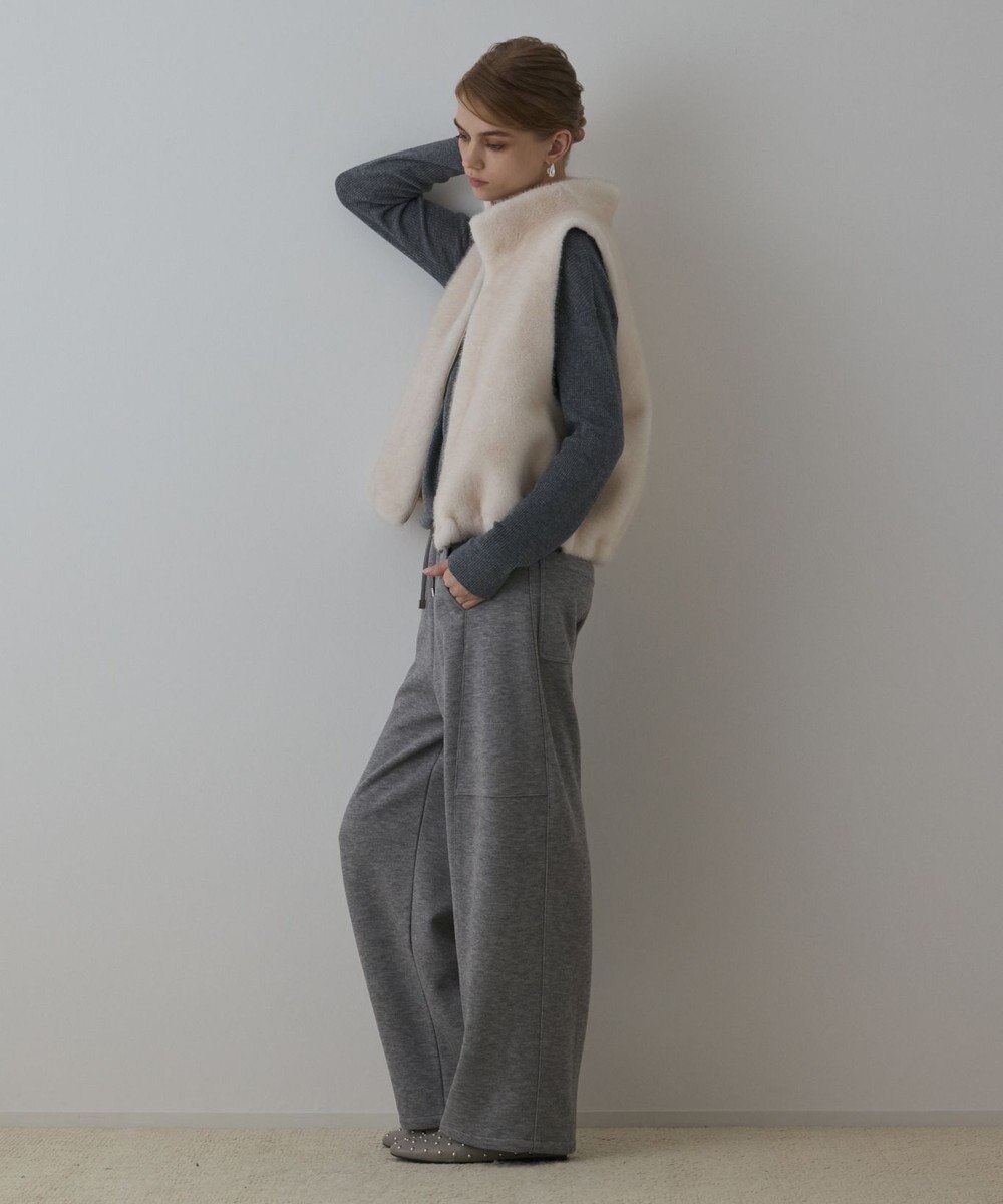 GRACE CONTINENTAL フェイクミンクベスト 