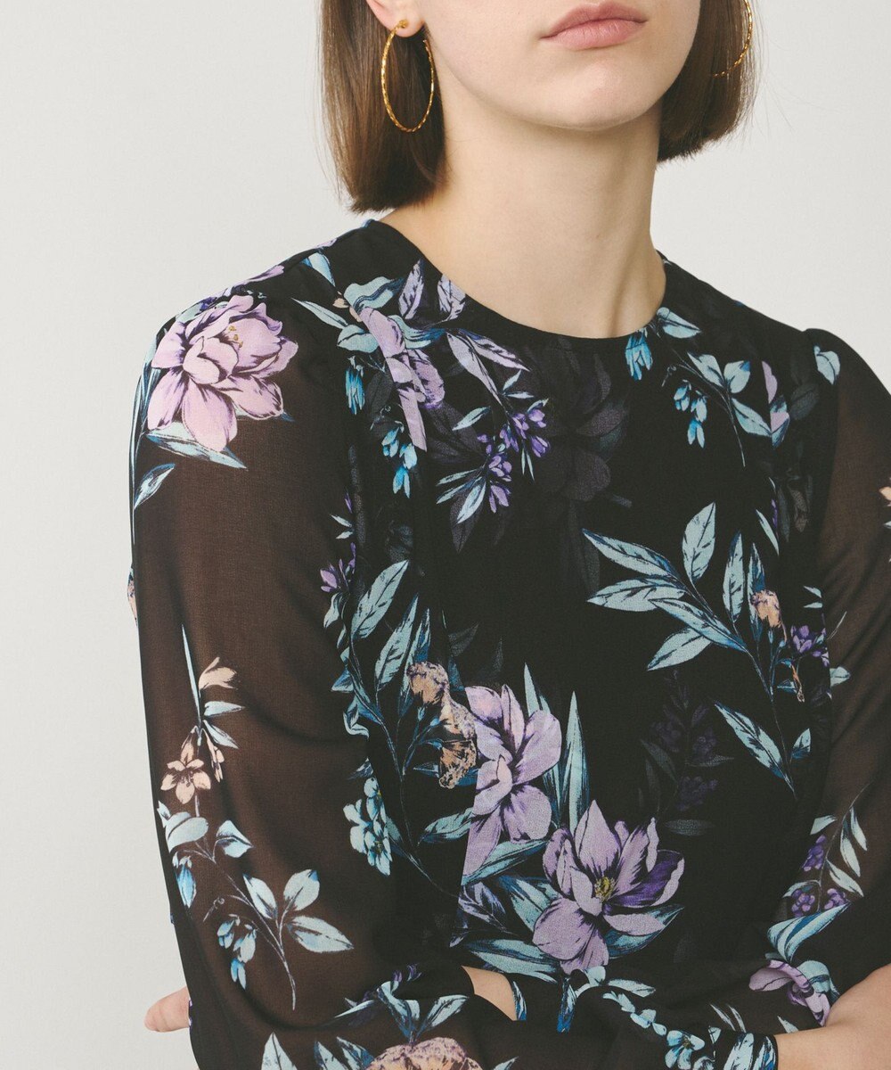 GRACE CONTINENTAL フラワーレイヤーワンピース 