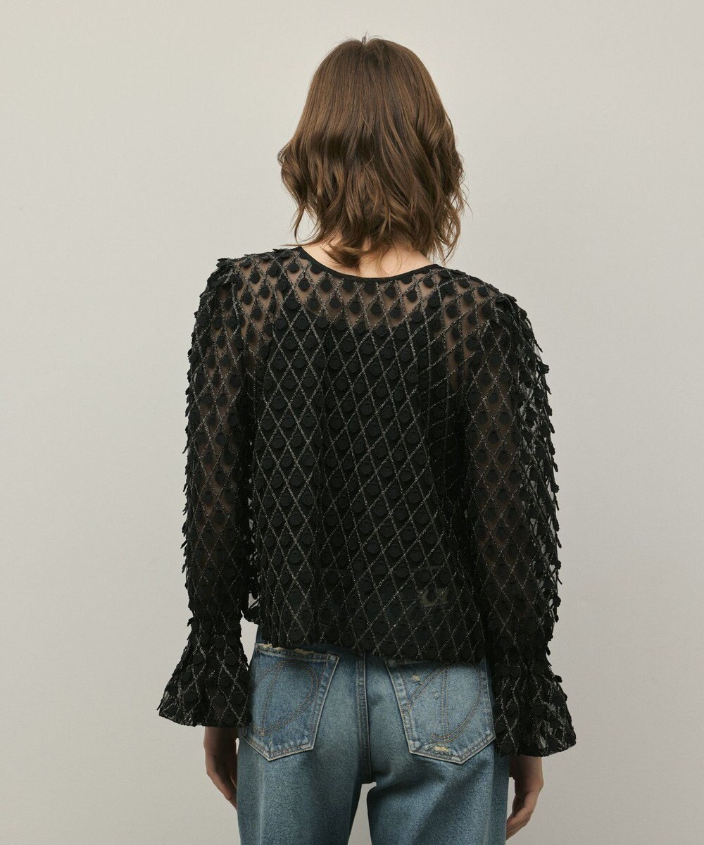 GRACE CONTINENTAL モチーフチュールブラウス 