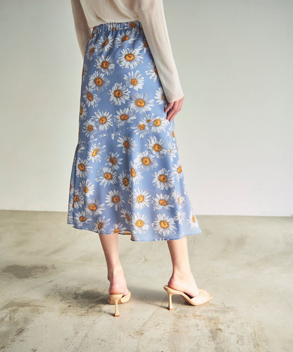 GRACE CONTINENTAL マーガレットフラワープリントスカート 