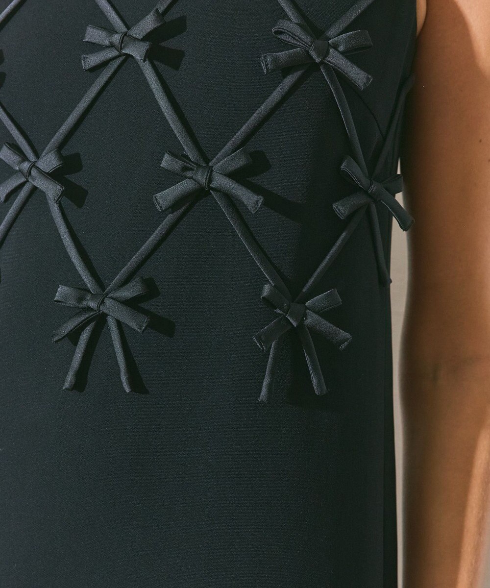 GRACE CONTINENTAL リボンモチーフドレス 